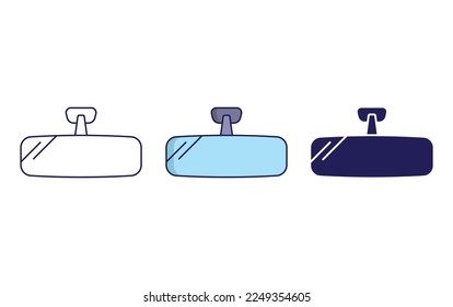Rear view mirror icon vector illustration
