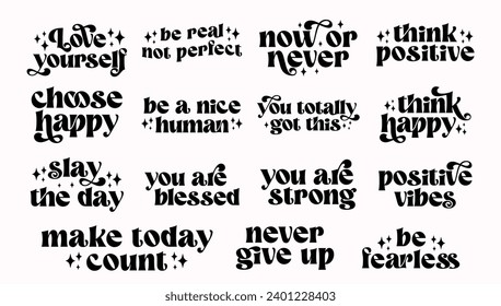 Rear View Mirror with motivational quotes bundle illustration svg