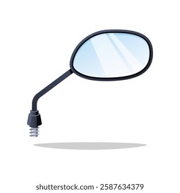 Rear view mirror motorcycle vector isolated on white background.