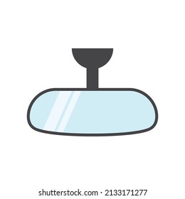 Rear view mirror vector illustration