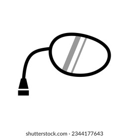 Rear view mirror vector illustration flat design on white background..eps