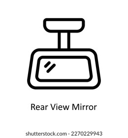 Rear View Mirror Vector  Outline Icons. Simple stock illustration stock