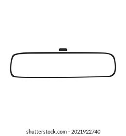 Rear view mirrors vector icon.Black vector icon isolated on white background rear view mirrors.