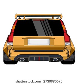 Vista traseira da estação modificada V70. JDM