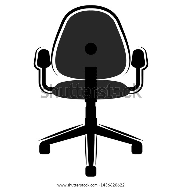 Rear View Office Chair Wheels Vector Stock Vector Royalty Free 1436620622