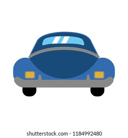 Rear view of a vintage car. Vector illustration design