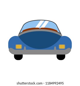 Rear view of a vintage car. Vector illustration design