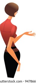 rear view of woman standing