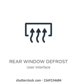 Rear window defrost icon vector. Trendy flat rear window defrost icon from user interface collection isolated on white background. Vector illustration can be used for web and mobile graphic design, 