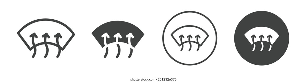 Rear window defrost icon Vector logo outline