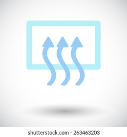 Rear window defrost. Single flat icon on white background. Vector illustration.