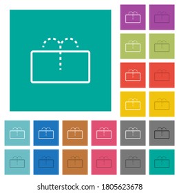 Lavalunas traseras con iconos planos multicolores sobre fondo cuadrado sencillo. Se incluyeron variaciones de iconos blancos y oscuros para efectos de movimiento o activos.