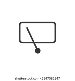 Rear window wiper icon isolated on white background. Windshield wiper symbol modern, simple, vector, icon for website design, mobile app, ui. Vector Illustration