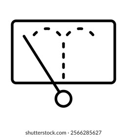 Rear Window Wiper Indicator icon line vector illustration