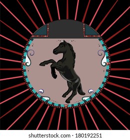 Rearing horse