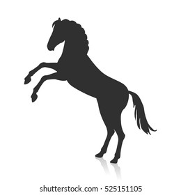 Rearing Horse Hind Legs Vector Logo Stock Vector (Royalty Free ...