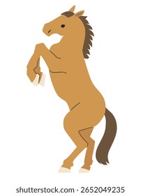 Ilustração De Cavalo De Criação (Estilo Plano)
