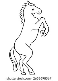 Criação de Linha de Cavalo Arte Vetor Ilustração
