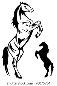 rearing horse vector