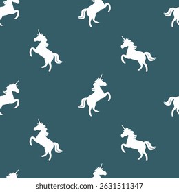 Rearing Unicorn Silhouette Dark Background