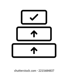 Rearrange tasks icon, Line Vector graphics