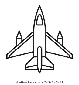 rearview jetairplane with pointednose and wingsout isolated on white background