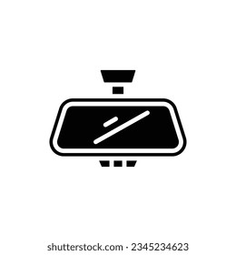 Rearview Mirror Filled Icon Vektorgrafik