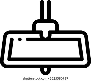 rearview mirror icon. Thin Linear Style Design Isolated On White Background