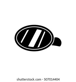 Rearview mirror. Icon vector traffic vehicle automobile reflection part car