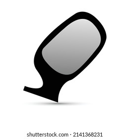 Rearview mirror on a white background 
