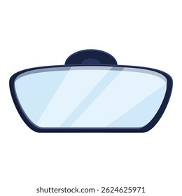 Rearview mirror is reflecting nothing, showing that the road ahead is empty