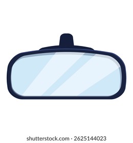 Rearview mirror reflecting nothing, showing empty road ahead