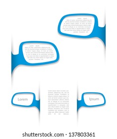 Rearview Mirror Text Boxes - Vector Illustration