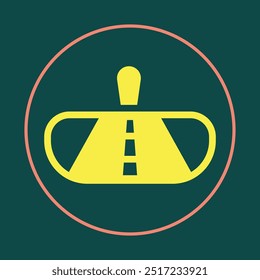 Rearview mirror trendy icon stylish abstract vector illustration colorful artwork lovely design.eps