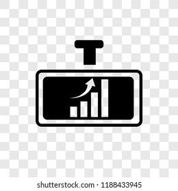 Rearview mirror vector icon isolated on transparent background, Rearview mirror transparency logo concept