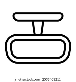 Rückblick Spiegel Vektorlinien Symboldesign