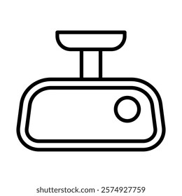 Rearview Mirror Vector Line Icon Design