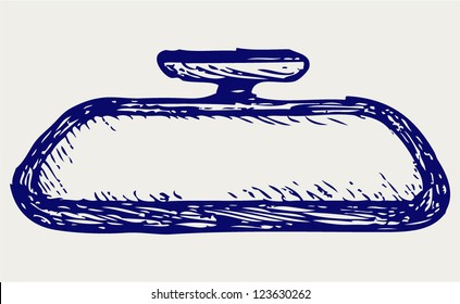 Rear-view mirrors. Doodle style