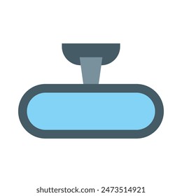 Rearview Vector Flat Icon Design
