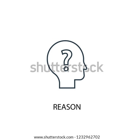 reason concept line icon. Simple element illustration. reason concept outline symbol design. Can be used for web and mobile UI/UX