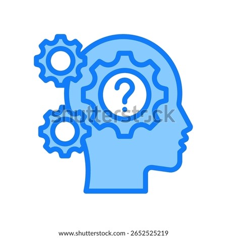 Reason Icon blue Vector Illustration