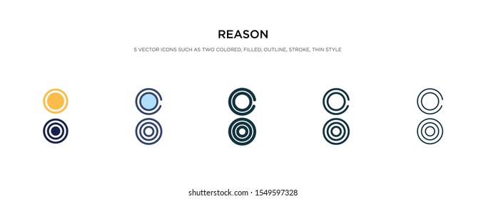 reason icon in different style vector illustration. two colored and black reason vector icons designed in filled, outline, line and stroke style can be used for web, mobile, ui