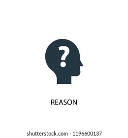 reason icon. Simple element illustration. reason concept symbol design. Can be used for web and mobile.