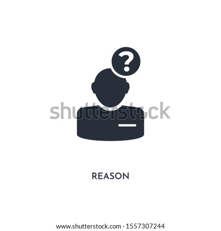 reason icon. simple element illustration. isolated trendy filled reason icon on white background. can be used for web, mobile, ui.