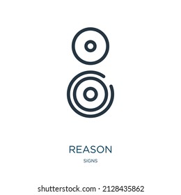 Reason Symbol Thin Line Icon Reason Stock Vector (Royalty Free) 2128435862