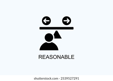 Ilustração Razoável De Símbolo De Vetor Ou De Logotipo