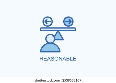 Ilustração razoável de símbolo de sinal de vetor ou logotipo