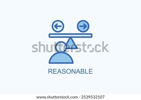 Reasonable vector or logo sign symbol illustration