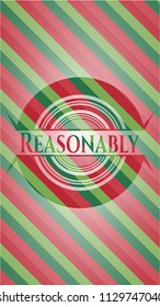 Reasonably christmas badge.