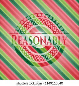 Reasonably christmas badge.